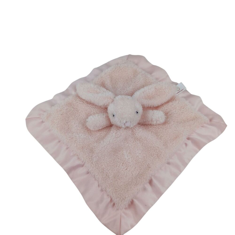 Apricot Lamb Lovey Security Blanket Pink Bunny 13x13 Stuffed Animal Toy Plush
